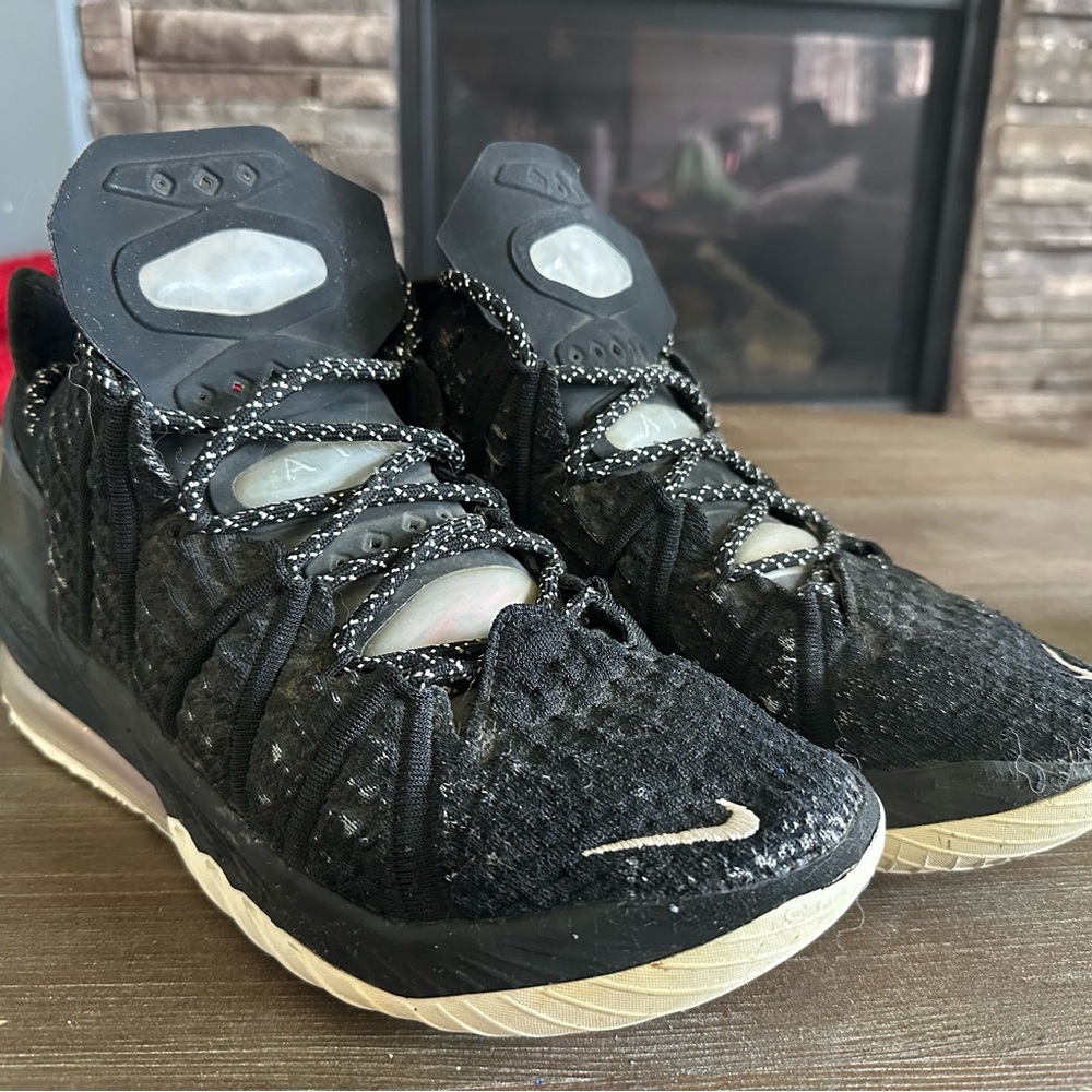 Nike Black and Cream LeBron Sneakers